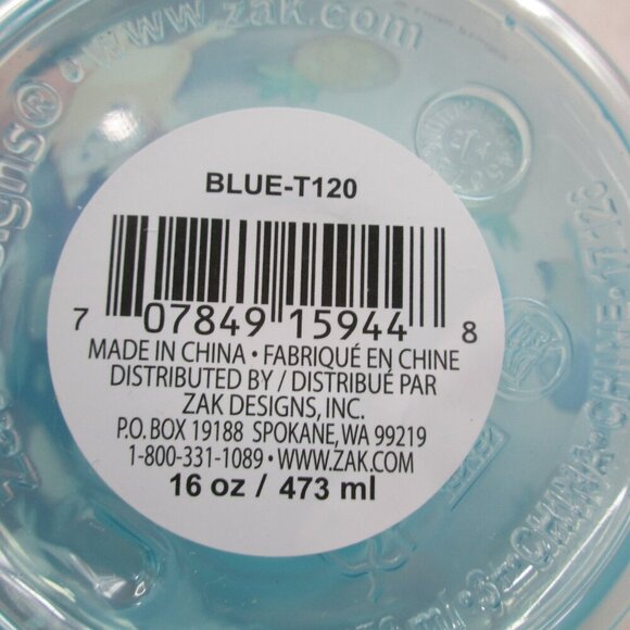 2 x Zak Design Reusable Leakproof Plastic Water Bottle Kids Blue 16‎ fl oz - Picture 5 of 5